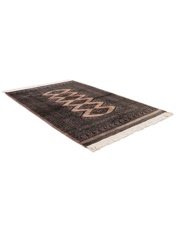 Detail image of  3' 3 x 4' 11  Hand Knotted Bokhara Oriental Wool Rug