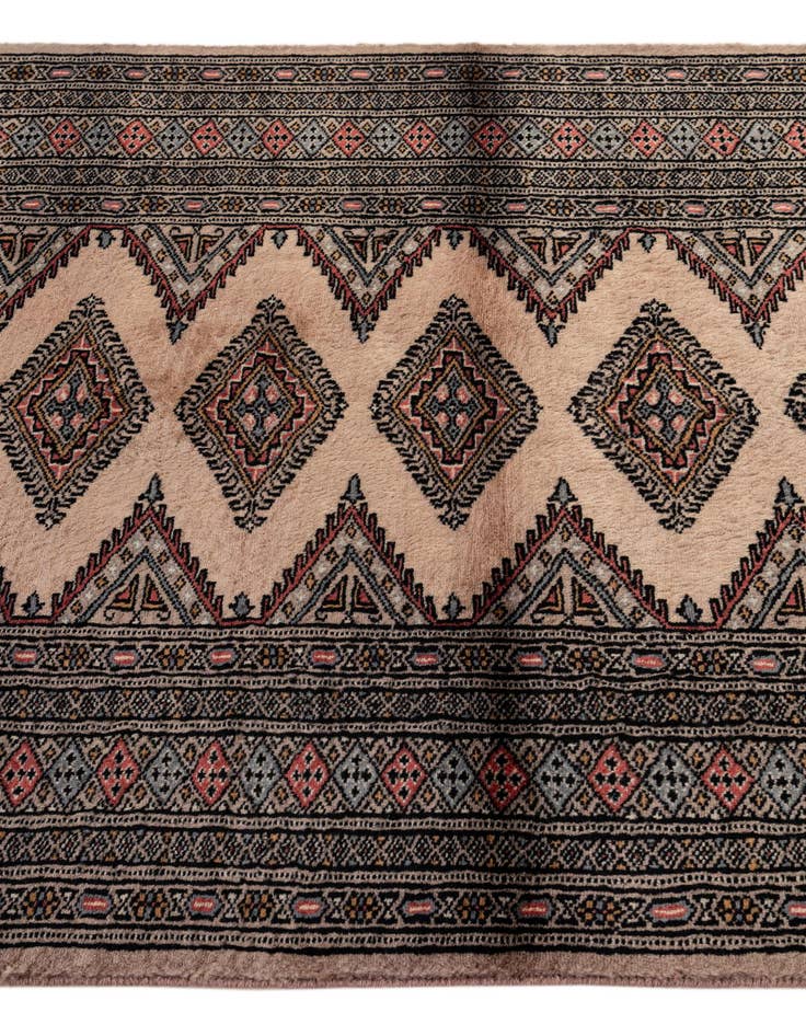 Detail image of  3' 3 x 4' 11  Hand Knotted Bokhara Oriental Wool Rug