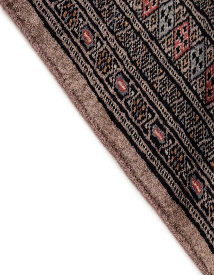 Detail image of  3' 3 x 4' 11  Hand Knotted Bokhara Oriental Wool Rug