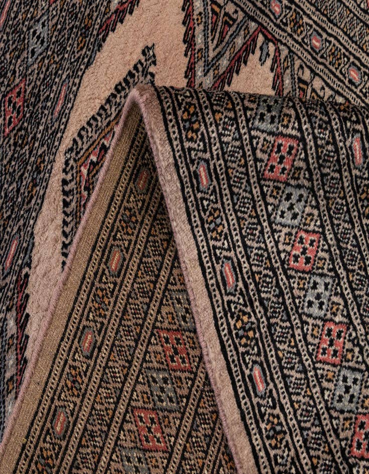 Detail image of  3' 3 x 4' 11  Hand Knotted Bokhara Oriental Wool Rug