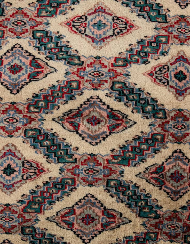 Detail image of  4' 2 x 5' 11  Hand Knotted Bokhara Oriental Wool Rug