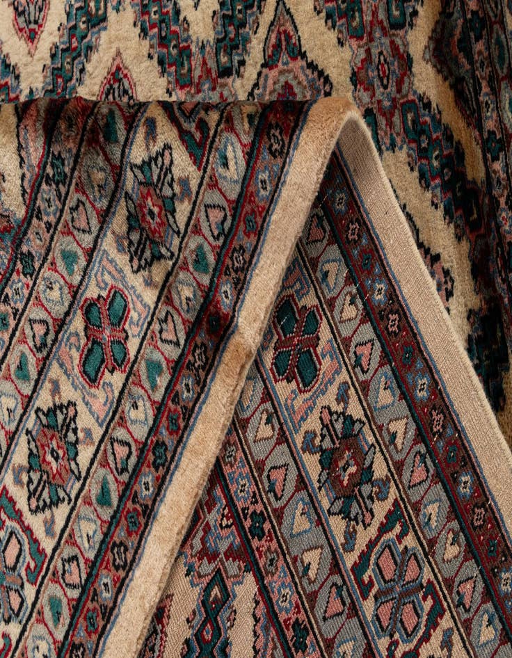 Detail image of  4' 2 x 5' 11  Hand Knotted Bokhara Oriental Wool Rug