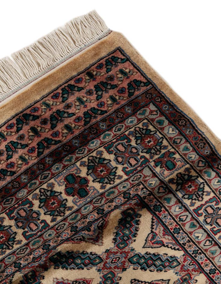 Detail image of  4' 2 x 5' 11  Hand Knotted Bokhara Oriental Wool Rug