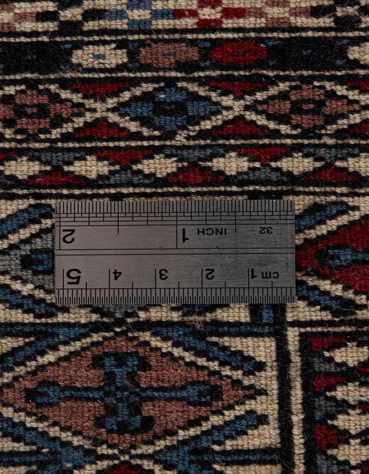 Detail image of  4' 1 x 6'  Hand Knotted Bokhara Oriental Wool Rug