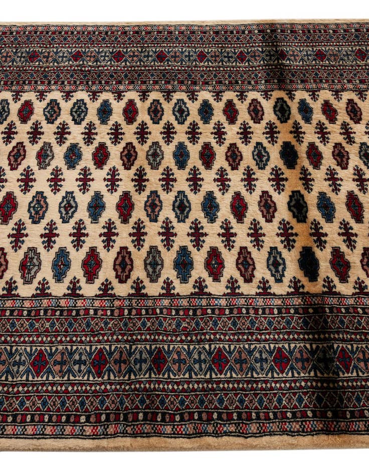 Detail image of  4' 1 x 6'  Hand Knotted Bokhara Oriental Wool Rug