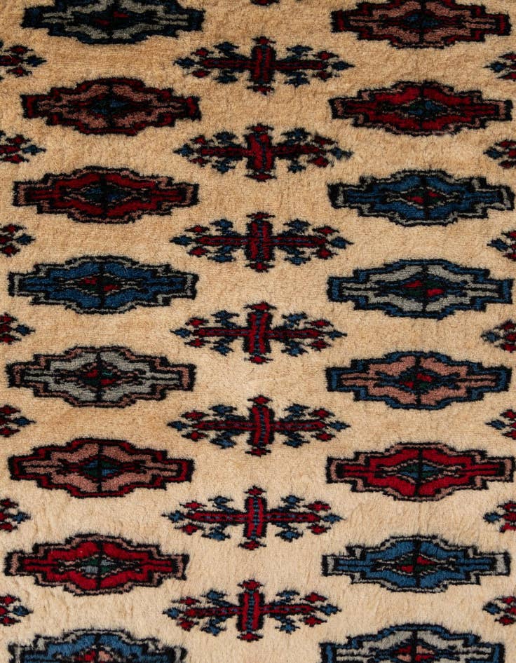 Detail image of  4' 1 x 6'  Hand Knotted Bokhara Oriental Wool Rug