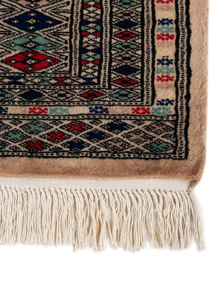 Detail image of  4' 4 x 6'  Hand Knotted Bokhara Oriental Wool Rug