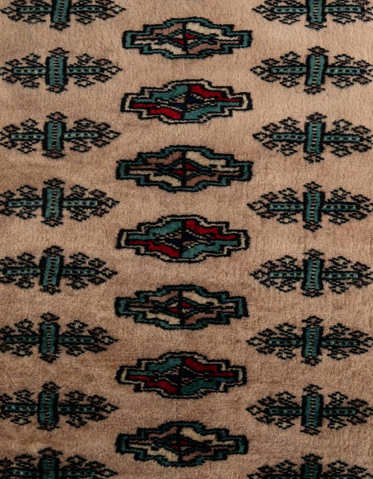 Detail image of  4' 4 x 6'  Hand Knotted Bokhara Oriental Wool Rug