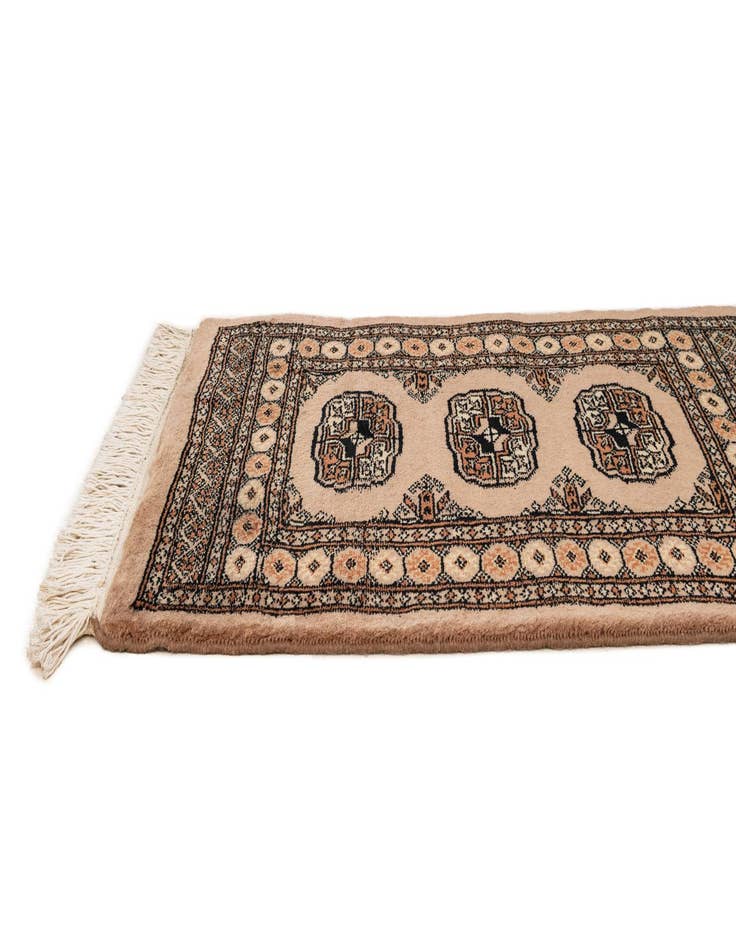 Detail image of  2' 1 x 3' 3  Hand Knotted Bokhara Oriental Wool Rug