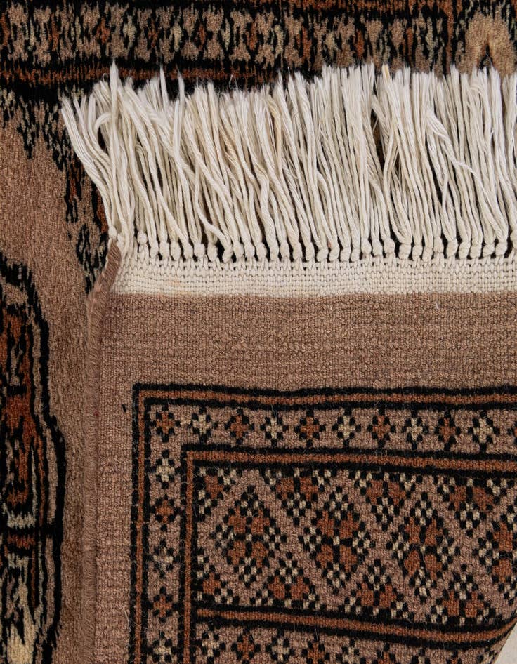 Detail image of  2' 1 x 3' 3  Hand Knotted Bokhara Oriental Wool Rug