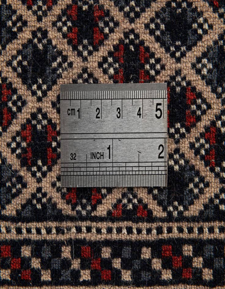 Detail image of  2' 1 x 3' 2  Hand Knotted Bokhara Oriental Wool Rug