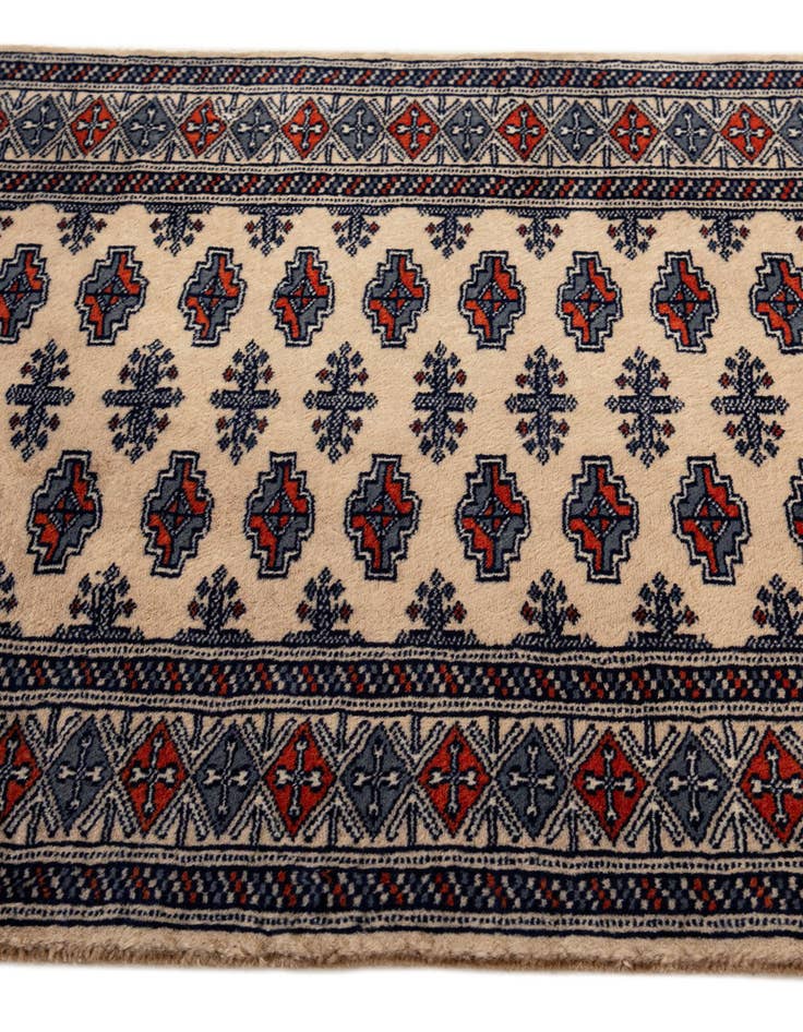 Detail image of  2' 1 x 3' 2  Hand Knotted Bokhara Oriental Wool Rug
