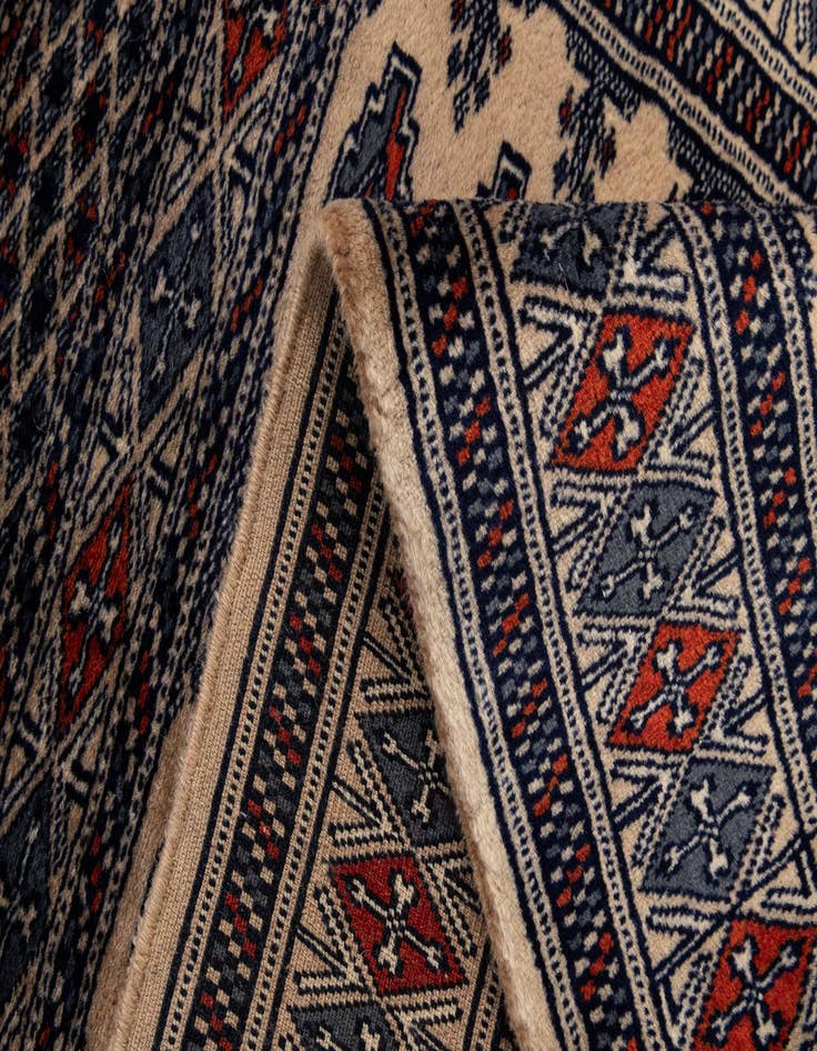 Detail image of  2' 1 x 3' 2  Hand Knotted Bokhara Oriental Wool Rug