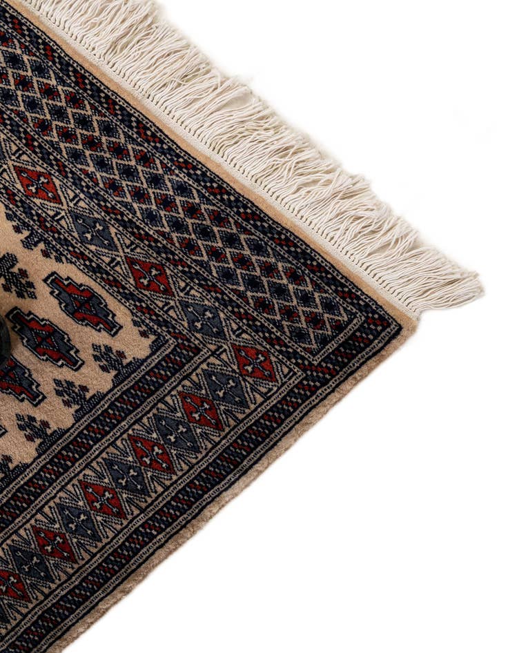 Detail image of  2' 1 x 3' 2  Hand Knotted Bokhara Oriental Wool Rug