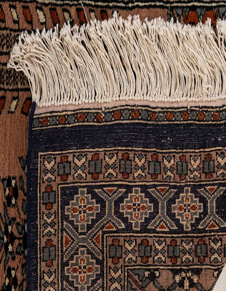 Detail image of  2' 8 x 4' 2  Hand Knotted Bokhara Wool Rug