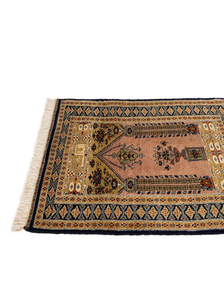 Detail image of  2' 7 x 4' 4  Hand Knotted Bokhara Oriental Wool Rug