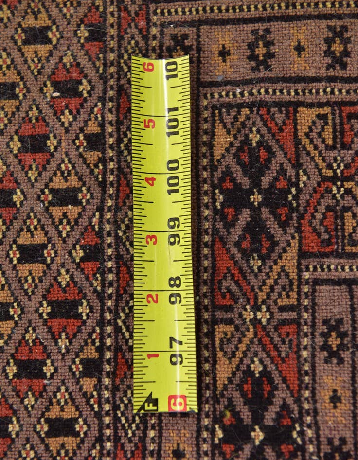 Detail image of  4' 3 x 6'  Hand Knotted Bokhara Oriental Wool Rug