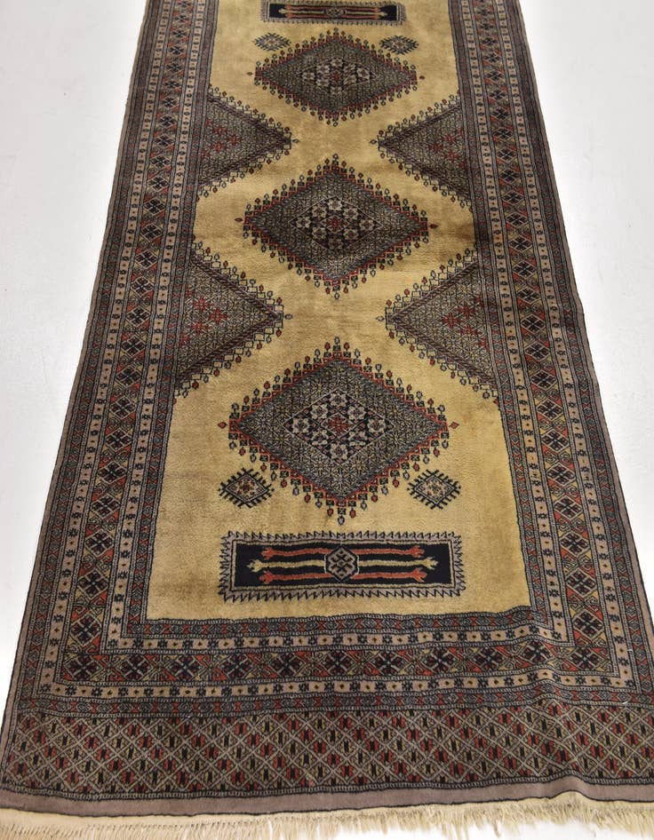 Detail image of  4' 3 x 6'  Hand Knotted Bokhara Oriental Wool Rug