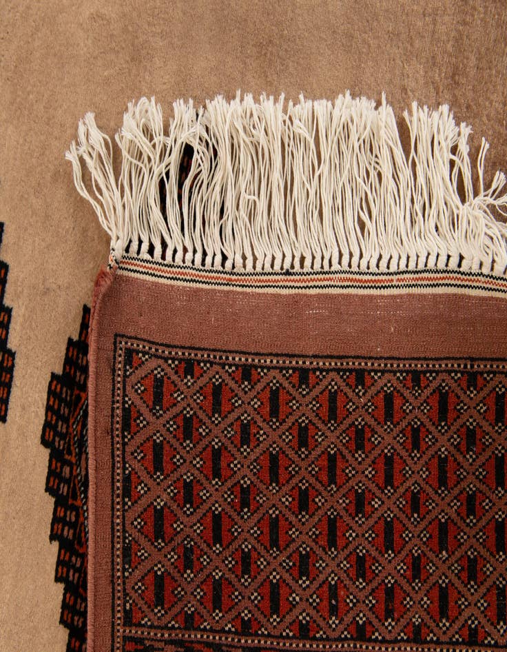 Detail image of  4' 6 x 5' 8  Hand Knotted Bokhara Wool Rug