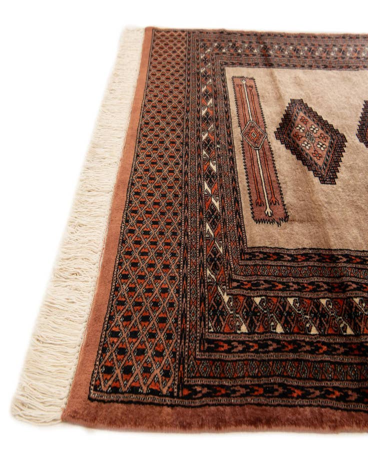 Detail image of  4' 6 x 5' 8  Hand Knotted Bokhara Wool Rug