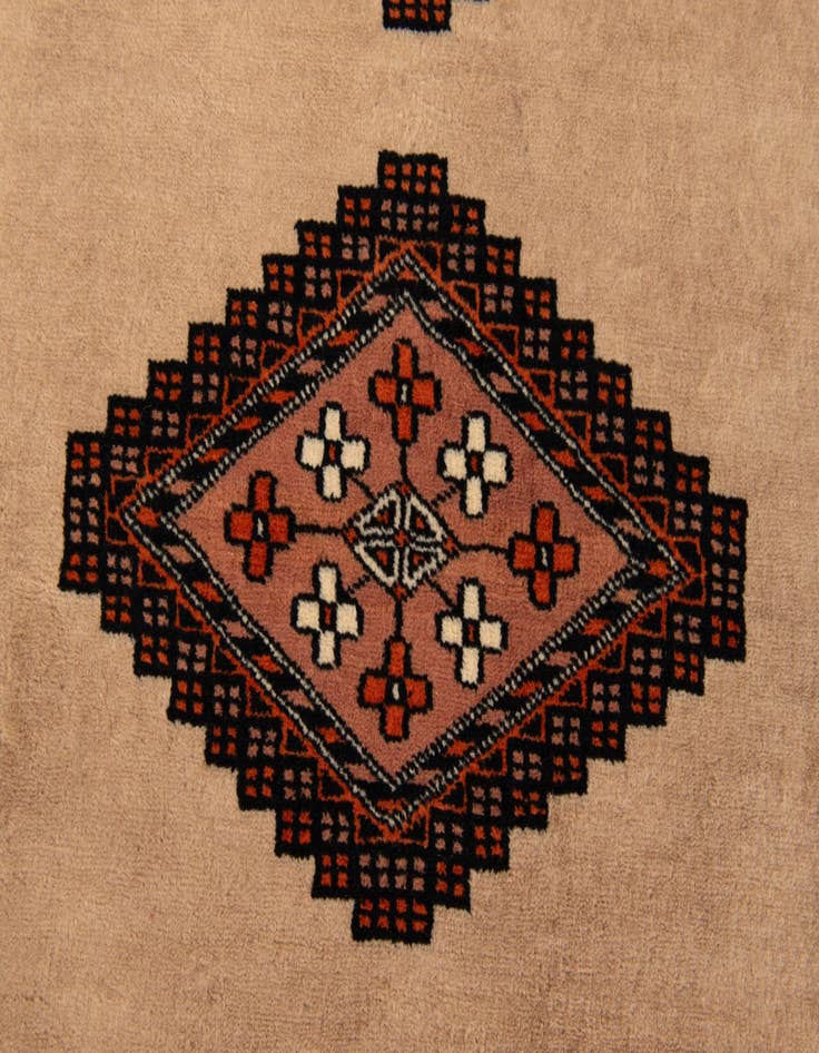 Detail image of  4' 6 x 5' 8  Hand Knotted Bokhara Wool Rug