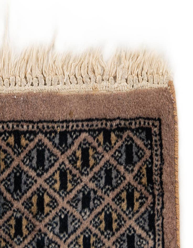 Detail image of  4' 3 x 6' 2  Hand Knotted Bokhara Oriental Wool Rug