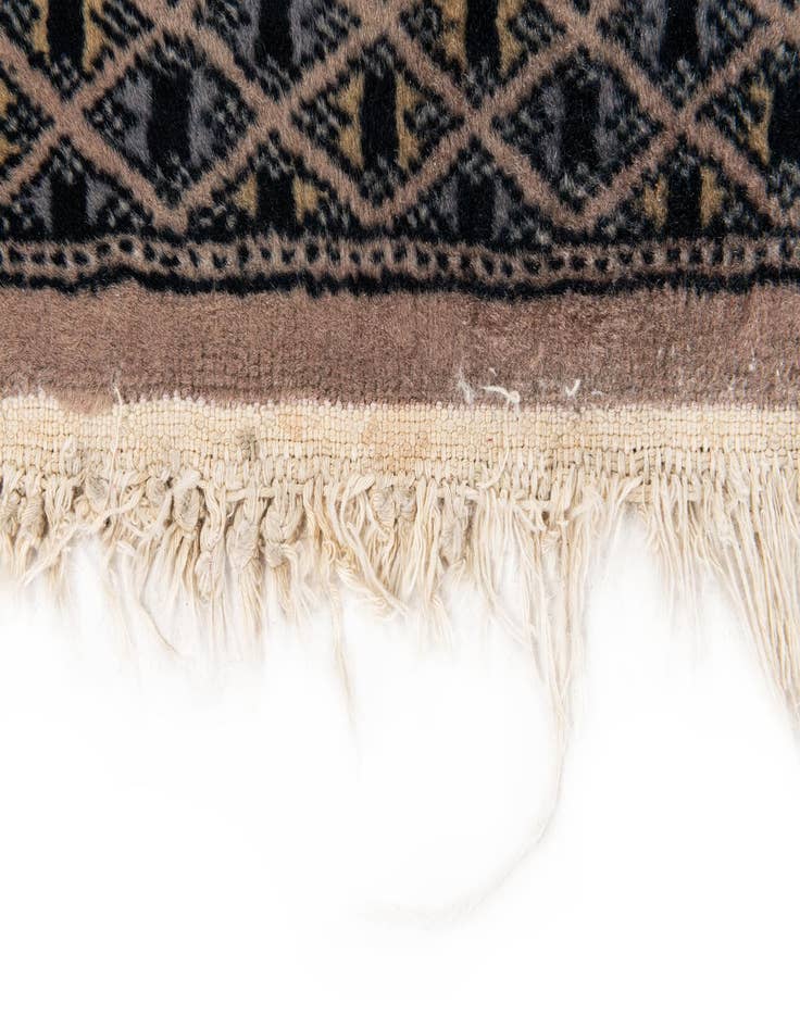 Detail image of  4' 3 x 6' 2  Hand Knotted Bokhara Oriental Wool Rug