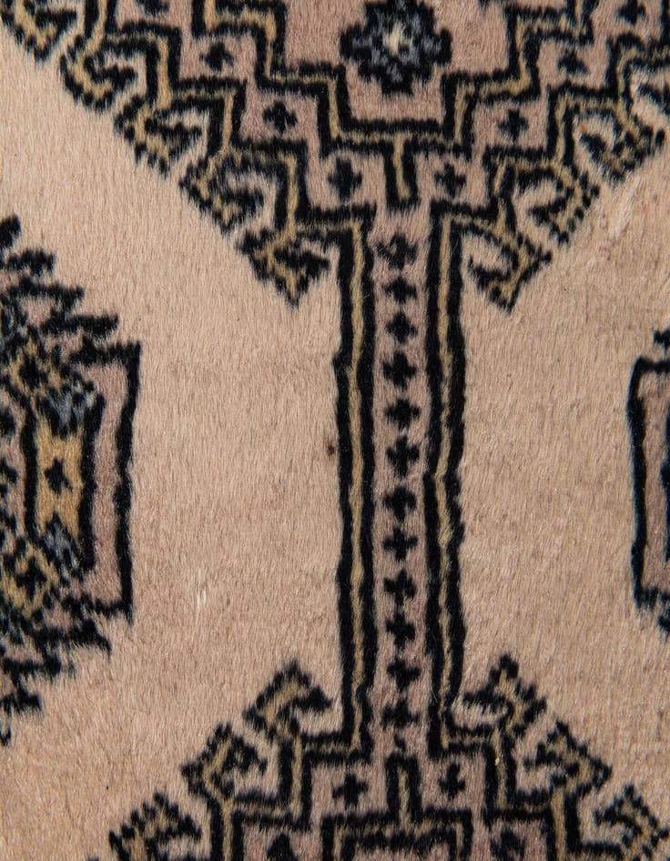 Detail image of  4' 3 x 6' 2  Hand Knotted Bokhara Oriental Wool Rug
