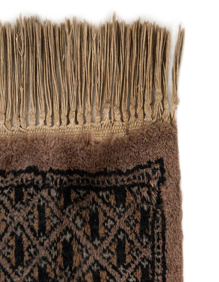 Detail image of  3' 3 x 5' 5  Hand Knotted Bokhara Oriental Wool Rug