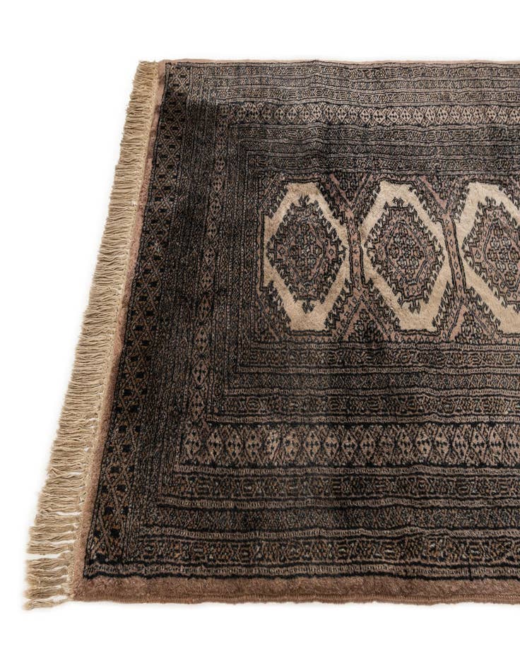 Detail image of  3' 3 x 5' 5  Hand Knotted Bokhara Oriental Wool Rug