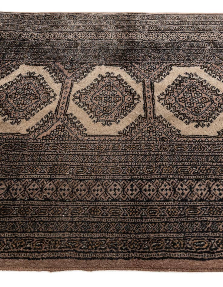 Detail image of  3' 3 x 5' 5  Hand Knotted Bokhara Oriental Wool Rug