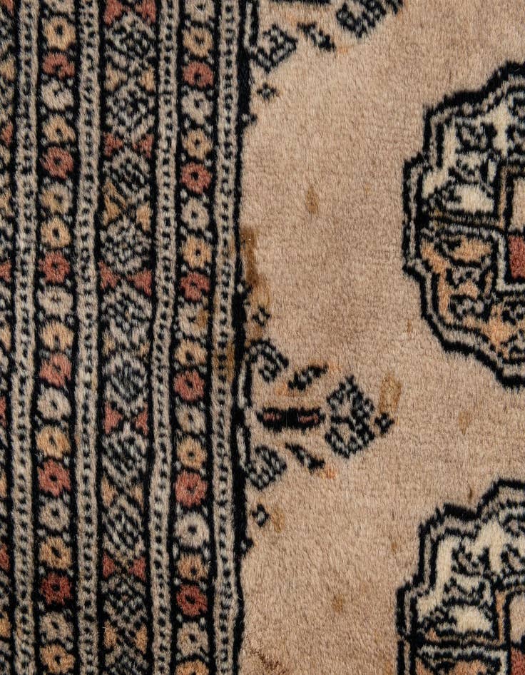 Detail image of 5' 8 x 8' 3 Hand Knotted Bokhara Oriental Wool Rug