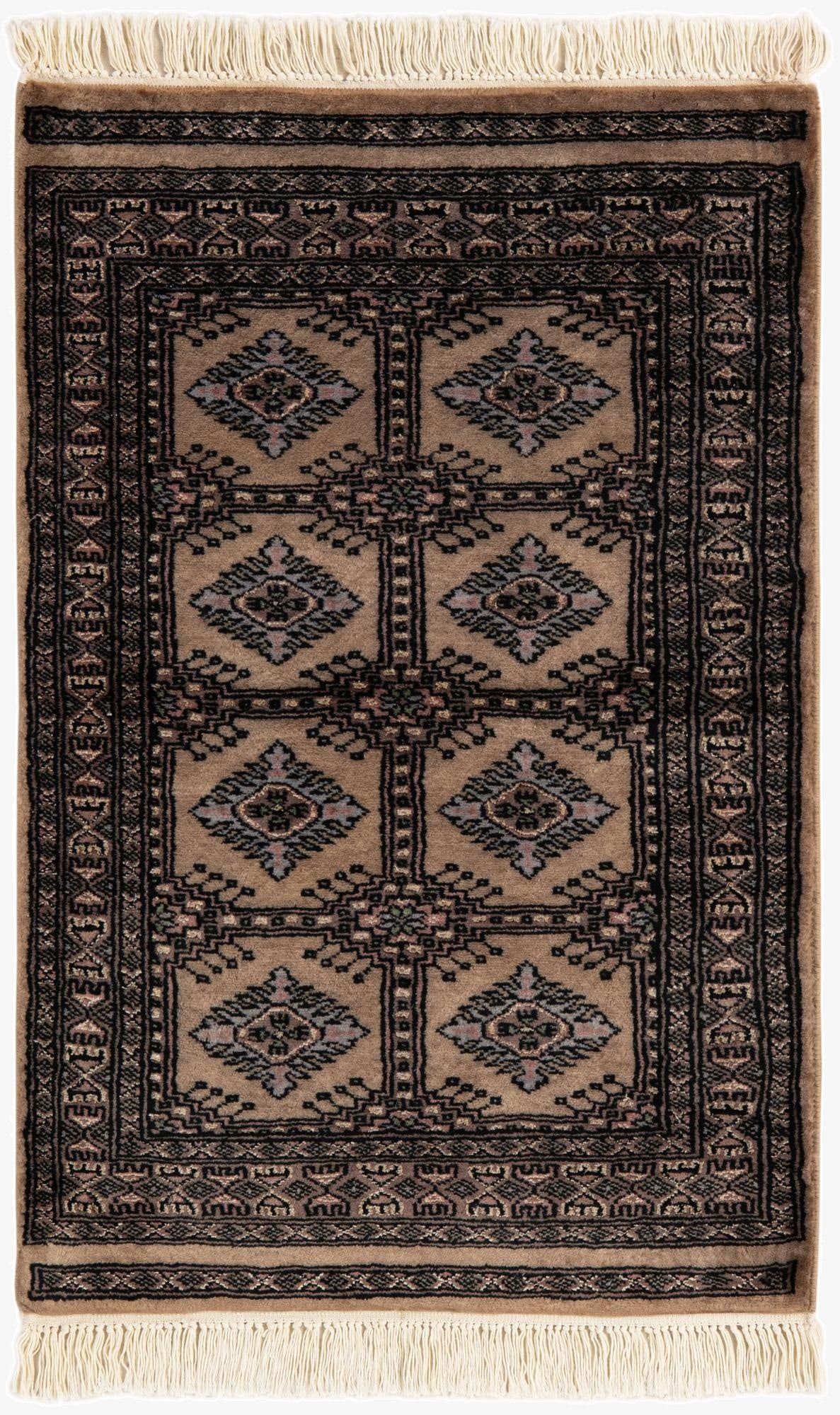  2' x 3' 3  Hand Knotted Bokhara Oriental Rug