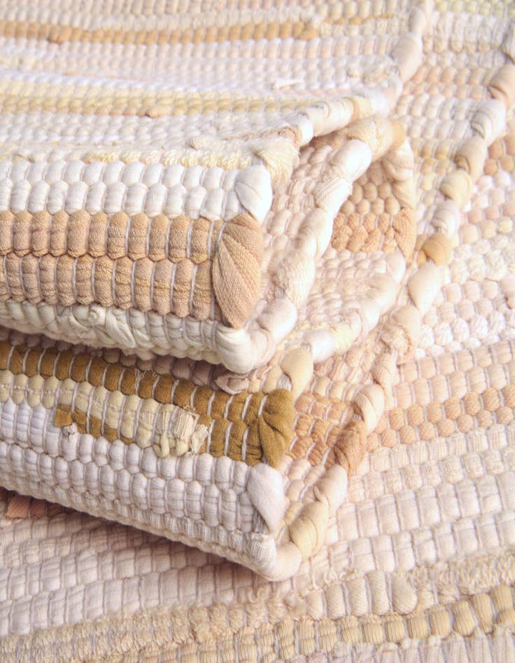 Detail image of  2' 2 x 3'  Hand Woven Chindi Cotton Rug