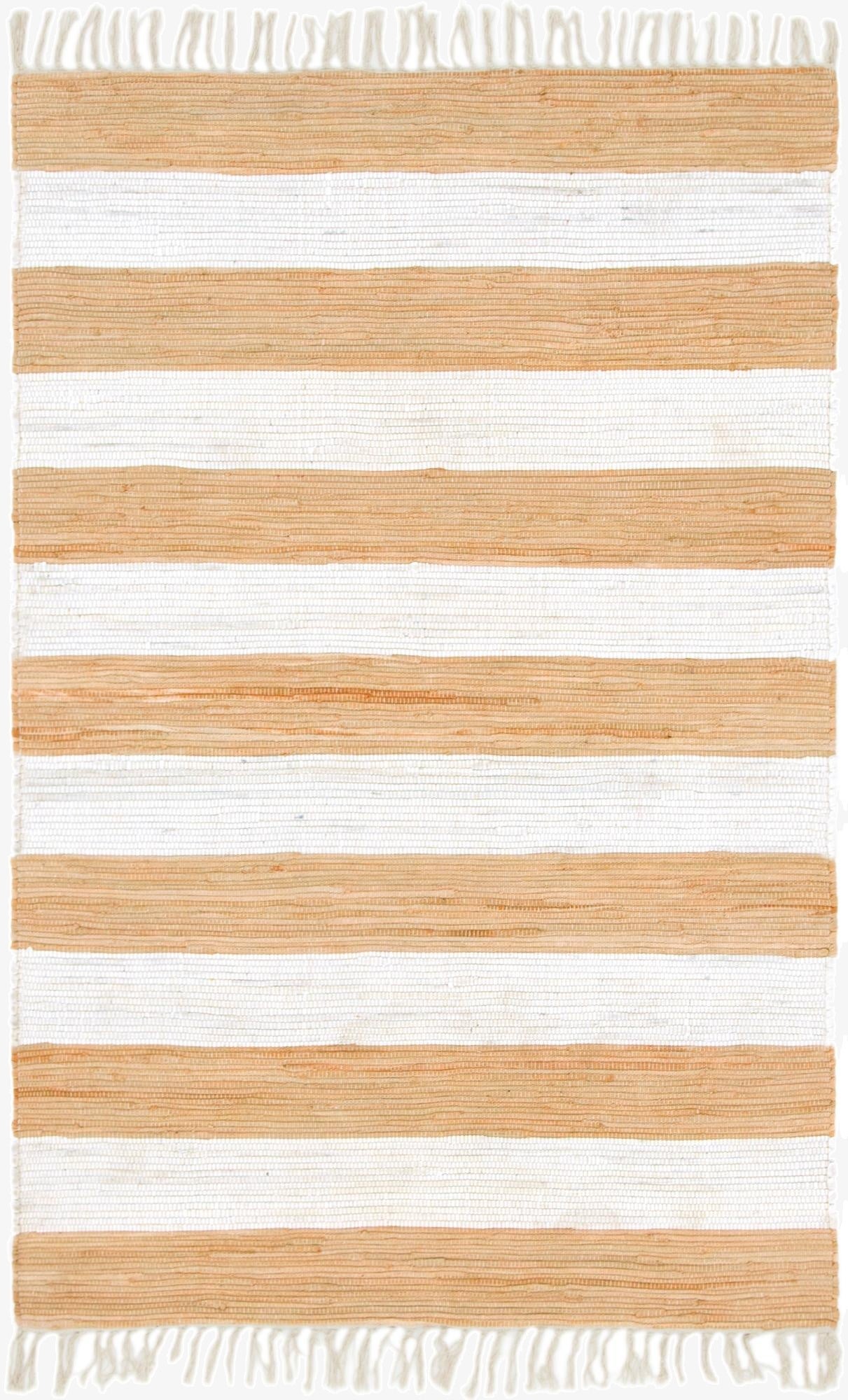  4' 1 x 6' 1  Hand Woven Chindi Rag Rug