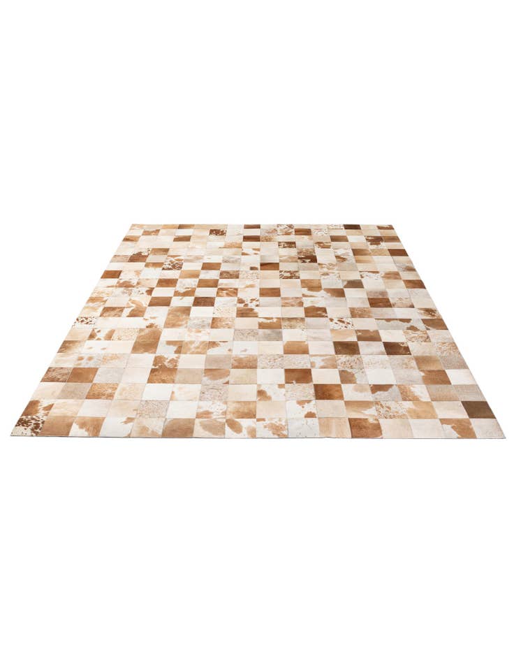 Detail image of  8' 2 x 9' 11 Cowhide - Patchwork Rug
