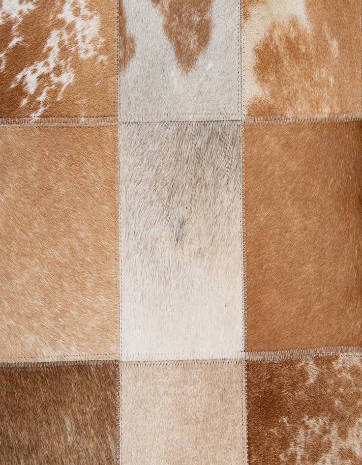 Detail image of  8' 1 x 9' 11 Cowhide - Patchwork Rug