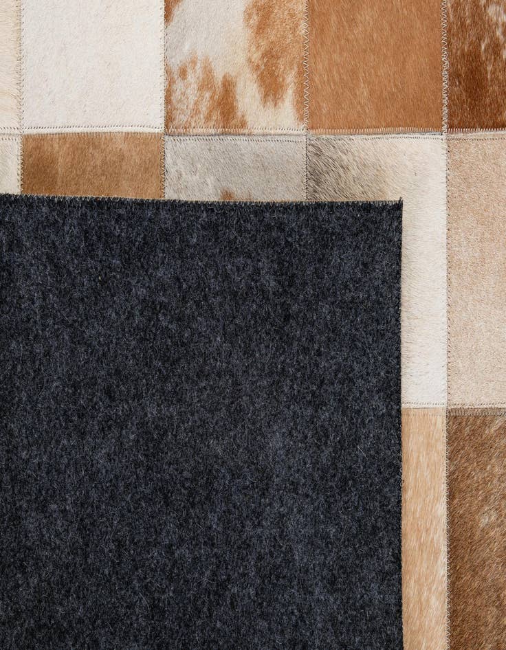 Detail image of  8' 1 x 9' 11 Cowhide - Patchwork Rug