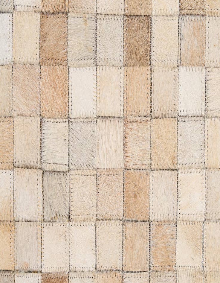 Detail image of  8' 1 x 9' 10 Cowhide - Patchwork Rug