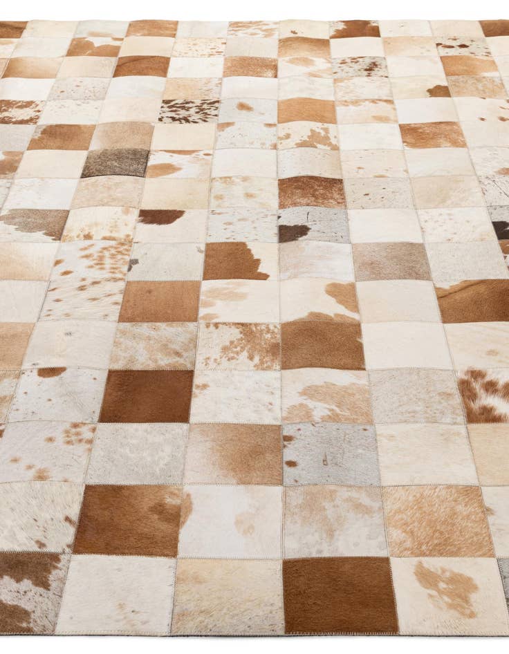 Detail image of  8' 1 x 9' 11 Cowhide - Patchwork Rug