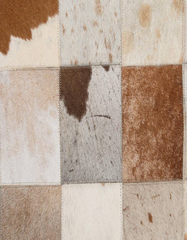 Detail image of  8' 1 x 9' 11 Cowhide - Patchwork Rug