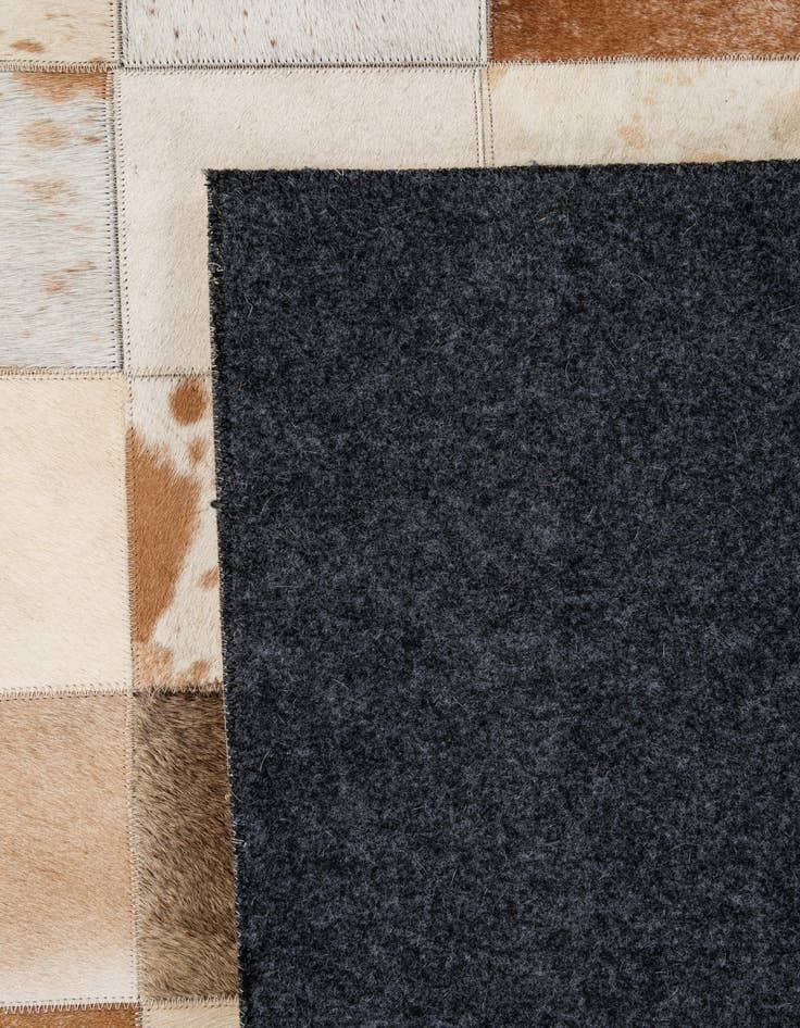 Detail image of  8' 1 x 9' 11 Cowhide - Patchwork Rug