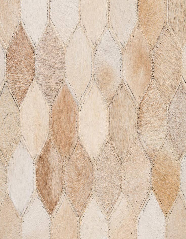 Detail image of  5' 9 x 8' Cowhide - Patchwork Rug