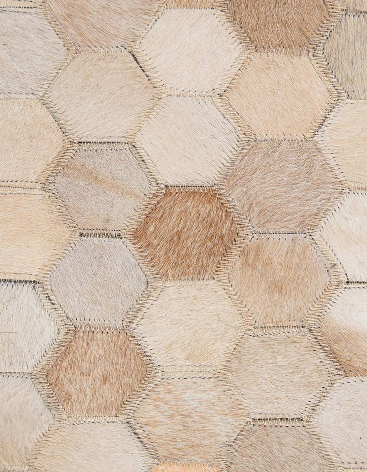 Detail image of  5' x 7' 11 Cowhide - Patchwork Rug