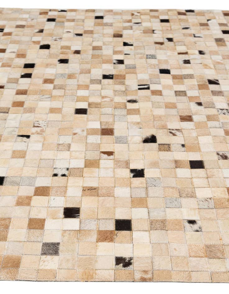 Detail image of  5' 2 x 7' 10 Cowhide - Patchwork Rug