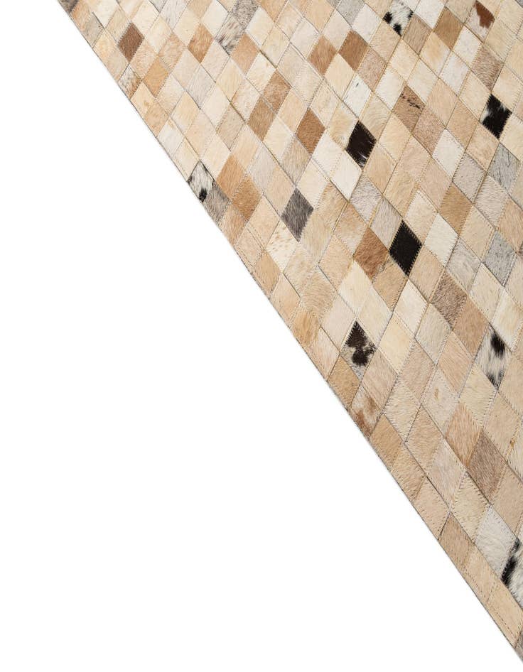 Detail image of  5' 2 x 7' 10 Cowhide - Patchwork Rug