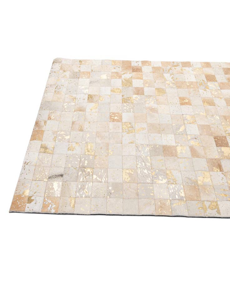 Detail image of  4' 11 x 7' 11 Cowhide - Patchwork Rug