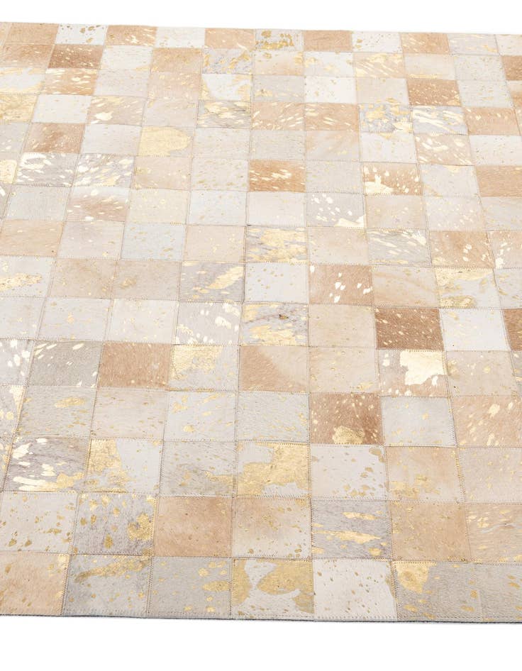 Detail image of  4' 11 x 7' 11 Cowhide - Patchwork Rug