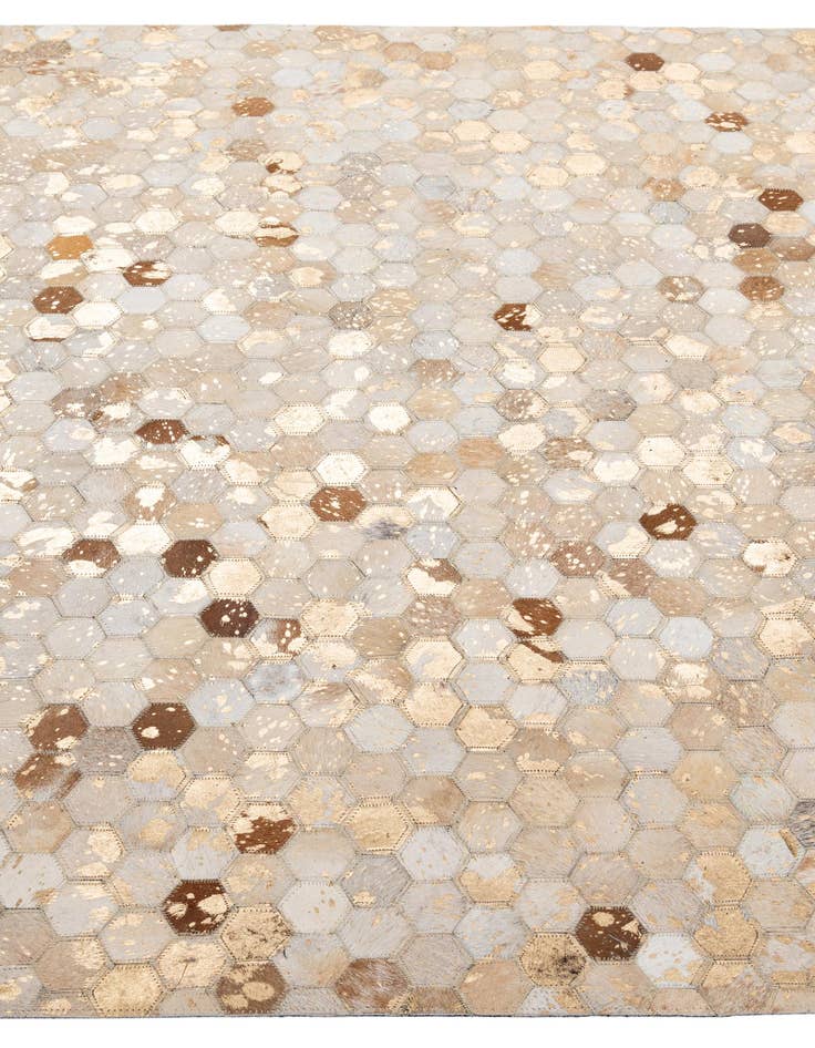 Detail image of  5' x 8' Cowhide - Patchwork Rug