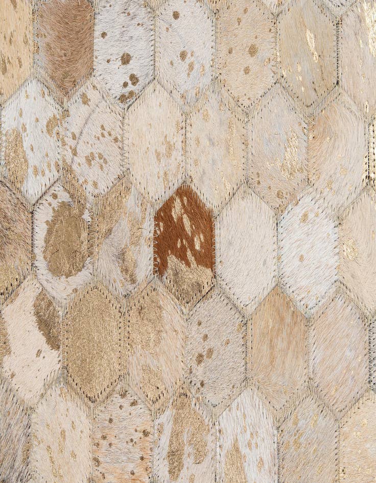 Detail image of  5' x 8' Cowhide - Patchwork Rug